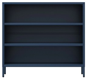 Nízky policový regál LUCA, 1000 x 900 x 350 mm, Modern: tmavomodrá farba