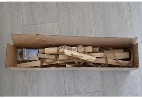 Veľký závesný drevený vianočný stromček s LED osvetlením - 205 cm