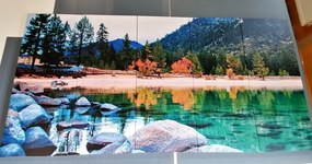 5-dielny obraz jazero v nádhernej prírode - 100x50