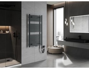 Mexen Ares, elektrické vykurovacie teleso 1200x600 mm + vykurovacia tyč 600 W, antracitová, W102-1200-600-2600-66