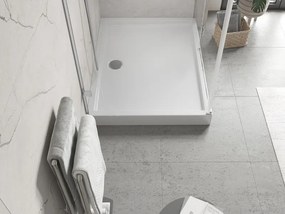 Mexen Flow+ obdĺžniková sprchová vanička 90 x 70 cm, biely lesk - 46R107090H