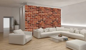 Fototapeta - Tehlový kamenný múr (152,5x104 cm)