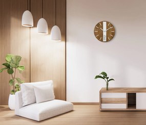 Dekorstudio Drevené hodiny DUB klasik 30cm - biele