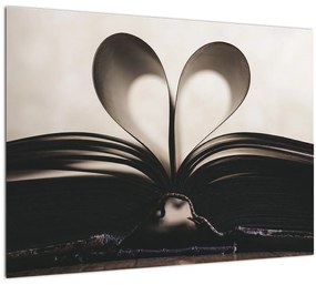 Sklenený obraz knihy (70x50 cm)