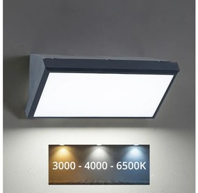 Brilagi - LED Vonkajšie nástenné svietidlo TRIANGLE LED/20W/230V antracit IP65