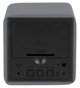 Karlsson 5982GY dizajnové LED hodiny s budíkom sivá, 7 cm