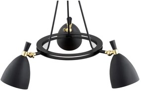 Argon 6149 - Luster na tyči CHARLOTTE 3xE27/15W/230V čierna/zlatá