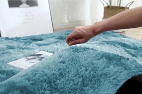 Protišmykový koberec SHAGGY ombré, granátový - s drobným poškodením