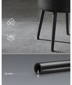 Kožený taburet CORE čierny