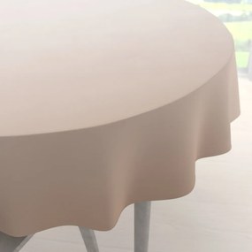 Biante Teflónový okrúhly obrus TF-096 Púdrovo béžový bez vzoru Ø 80 cm
