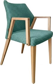 Čalúnené polo-kreslo ZORA s dubovými nohami a podrúčkami, 56x60x87 cm Catch-Me14