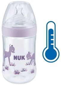 Dojčenská fľaša NUK Nature Sense s kontrolou teploty 260 ml fialová