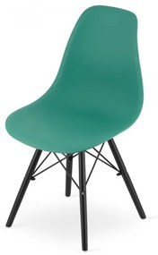 Set jedálenských stoličiek OSAKA zelené (čierne nohy) 4ks