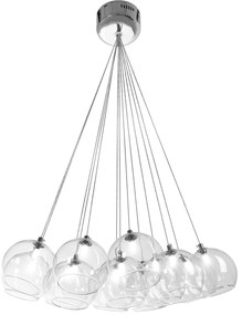 Toolight - Závesné svietidlo sklenené gule 13xG4 25W, APP561-13CP, chrómová, OSW-08237