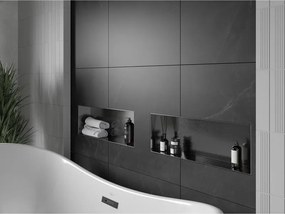 Mexen X-Wall-NR, polica na zapustenie bez príruby 60 x 20 cm, grafitová matná - 19E1602010