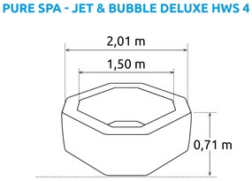 | Nafukovacia vírivka Pure Spa - Jet & Bubble Deluxe HWS 4 | 11400242