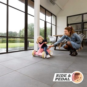 BERG GO - retro odrážadlo a šliapadlo 2v1 - ružové