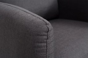 Design-Shop Kreslo Tilg látka - Tmavo sivá