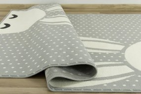 Detský koberec Kids 533926/89944 zajačiky, sivý