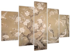 Obraz - Kreslená japonská krajina (150x105 cm)