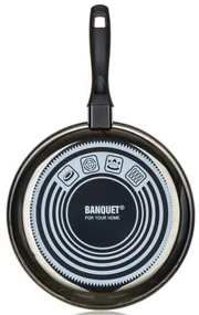 Banquet Panvica smaltovaná METALLIC Black 28 cm, s nepriľnavým povrchom, 28 cm