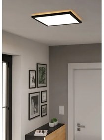 Eglo 901456-LED St. kúpeľ. svietidlo ROVITO-R 17,6W/230V 39x39cm IP44 čierna + DO