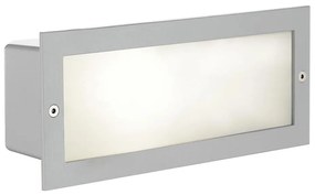 EGLO 88008 - Vonkajšie zapustené svietidlo ZIMBA 1xE27/60W strieborná/biela IP44