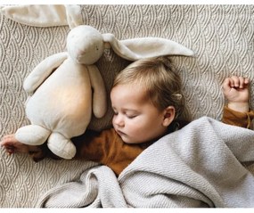 Moonie - Uspávadlo s melódiou a svetlom zajačik 2.0 organic cappuccino