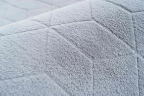 Koberec RABBIT 3D strieborný