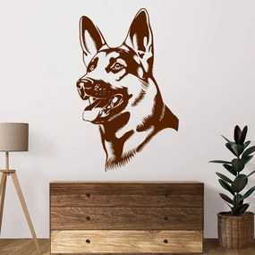 Veselá Stena Samolepka Nemecký ovčiak Farba: hnědá, Veľkosť: 100 x 62 cm