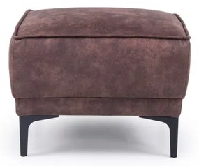 Hnedý taburet z imitácie kože Copenhagen – Scandic