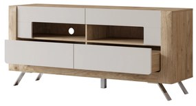 TV stolík/skrinka Kassie Typ 41 (kašmír + dub zlatý harbor). Vlastná spoľahlivá doprava až k Vám domov. 1108355