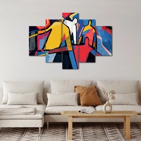 Obraz - Abstrakcia mužov (150x105 cm)