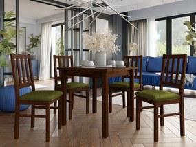 Rozkladací stôl so 4 stoličkami AL09, Morenie: sonoma - L, Poťahové látky: 25x - Paros 2