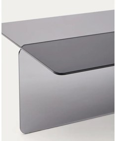 Sivý sklenený konferenčný stolík 60x120 cm Zaren – Kave Home