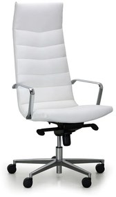 Kožené kancelárske kreslo PROKURIST, biela