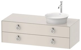 DURAVIT White Tulip závesná skrinka pod umývadlo na dosku vpravo, 2 zásuvky, 1300 x 550 x 408 mm, nordická biela matná, WT4992R3939