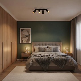 Toolight Toolight, stropné reflektorové svietidlo 4xGU10 60W APP940-4C, čierna, OSW-03858