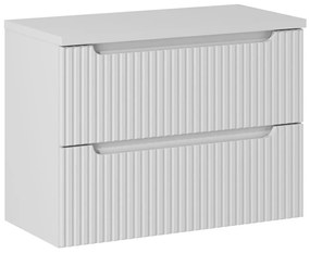 Závěsná skříňka pod umyvadlo Nova White I s deskou 80 cm bílá