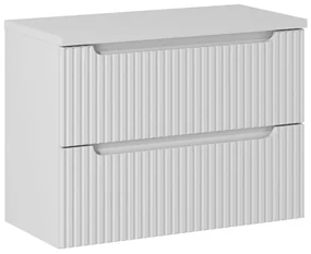 Závěsná skříňka pod umyvadlo Nova White I s deskou 80 cm bílá