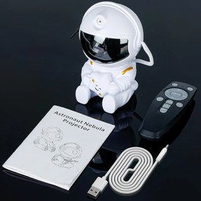 Nočná LED lampička/projektor s diaľkovým ovládačom UNIVERSE - biela