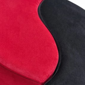 Taburette Alis Pouf Červená a čierna