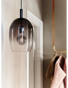 Nordlux - Závesný luster UMA 1xE27/40W/230V pr. 23 cm čierna/dymová
