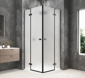 Polysan Polysan, GLOBE GUN METAL štvorcová sprchová zástena 800x800mm, rohový vstup, matné sklo, GB5880MGM