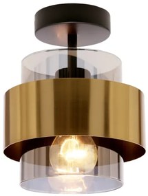 Prisadený luster SPIEGA 1xE27/60W/230V zlatá/čierna