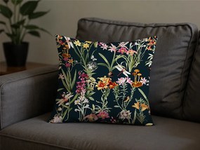 Dekoračná obliečka na vankúš MYSTIC GARDEN 45x45 cm, tmavozelená