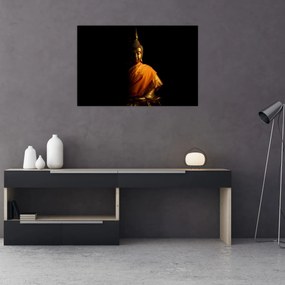 Obraz - Zlatá socha Budhu (90x60 cm)