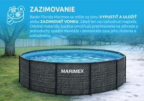 Marimex | Bazén Marimex Florida 3,66x1,22 m so zabudovaným skimmerom - motív RATAN | 10340320