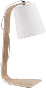 Stolná lampa RIPLEY bielo-drevená
