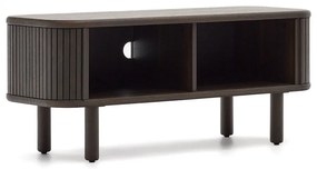 Tmavohnedý TV stolík v dekore jaseňa 120x50 cm Mailen – Kave Home